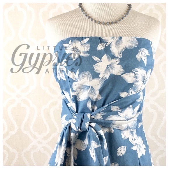 Hawaiian Hibiscus Tie-Up Mini Dress - Picture 2 of 7